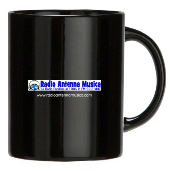 TAZZA NERA RADIO ANTENNA MUSICA